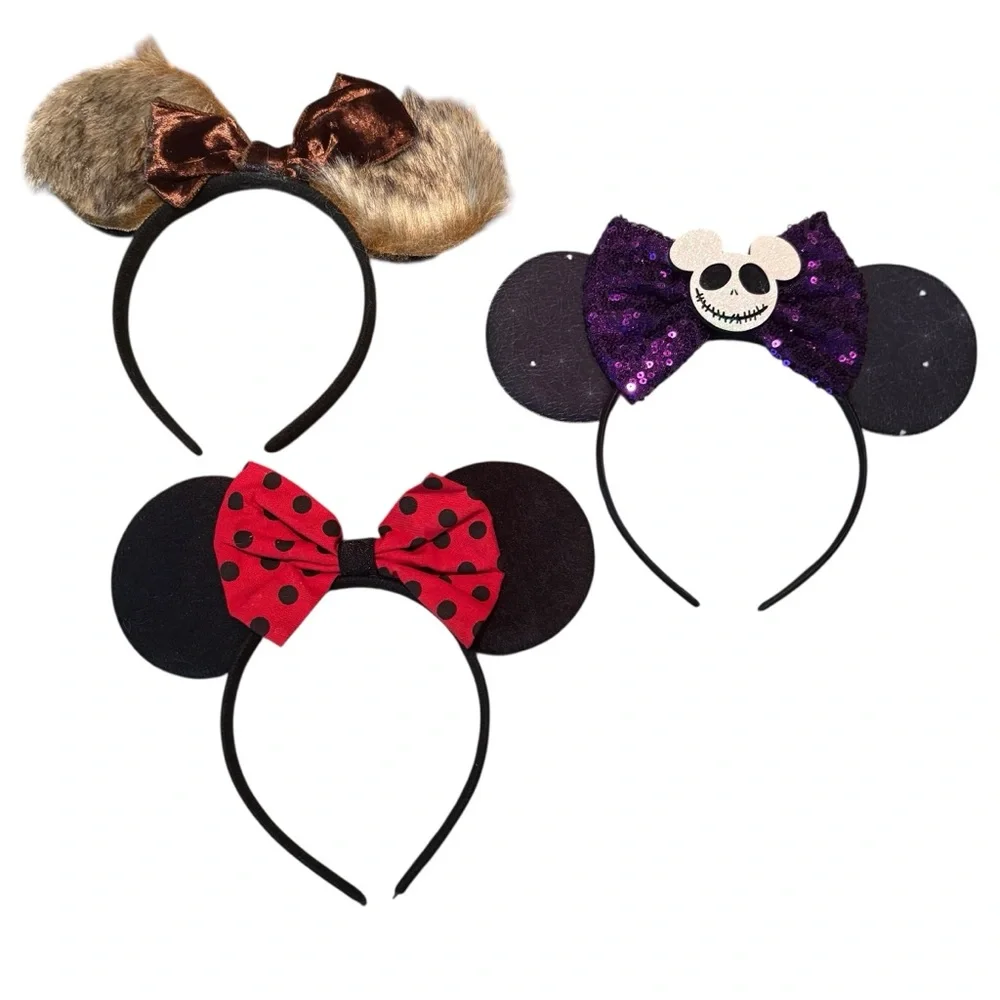 DISNEY Mouse Ears Birthday Party Costume Headbands — NWOT—Extras from 6 y/o Bday